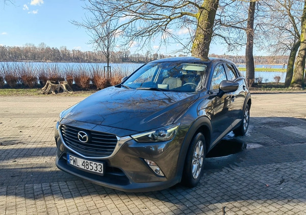 Mazda CX-3 cena 59900 przebieg: 124900, rok produkcji 2018 z Wolsztyn małe 79